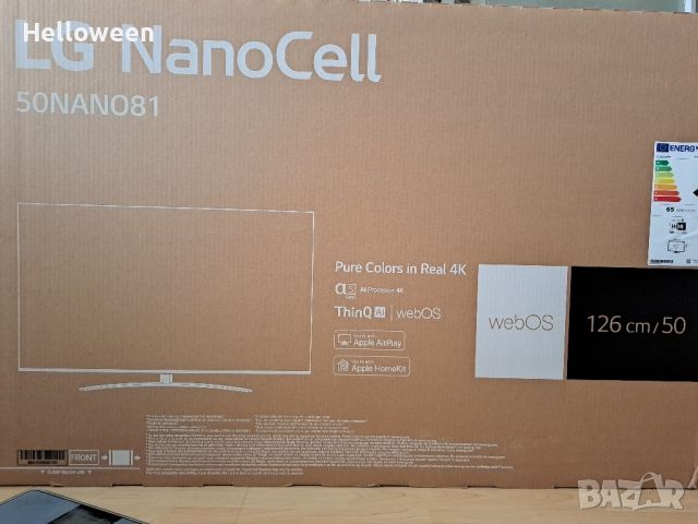 Телевизор LG NanoCell LED 50NANO813QA, 50" (127 см), Smart, 4K Ultra HD, Клас G, снимка 2 - Телевизори - 45220801