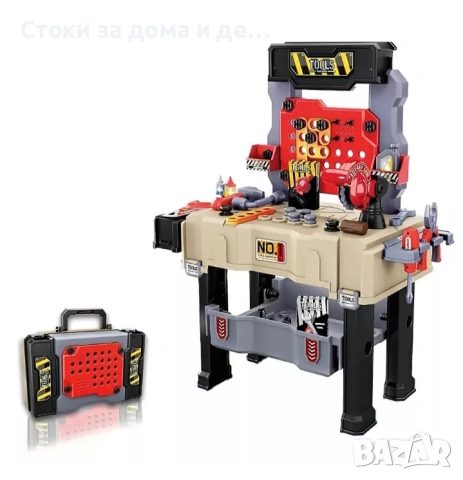 ✨ Детска работна маса с инструменти 2в1 (65 части)