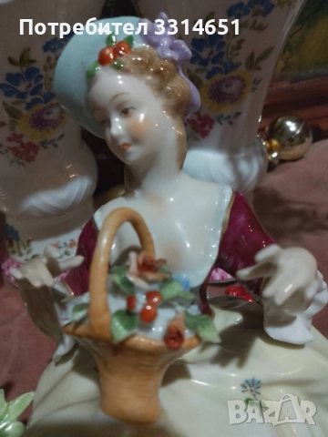 Изключителна порцеланова композиция , снимка 8 - Антикварни и старинни предмети - 52908681