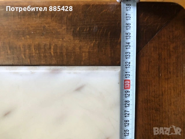 Дървена маса с мрамор, снимка 4 - Маси - 53127325