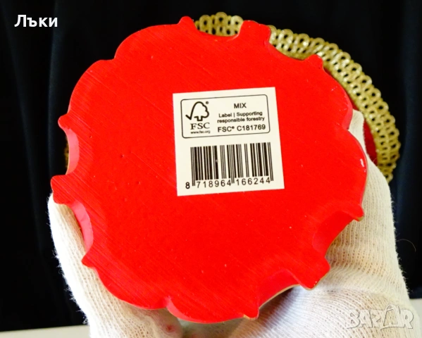 Преспапие Дядо Коледа,елен,елхи,сняг,етикет Нидерландия. , снимка 11 - Декорация за дома - 53939866