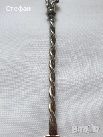 Сребърна лъжичка, снимка 2 - Антикварни и старинни предмети - 51501813