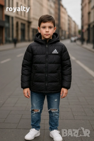 Adidas Детско Ватирано Черно Яке мъжко 9-10г 11-12г 13-14г 15-16г , снимка 3 - Детски якета и елеци - 52646282