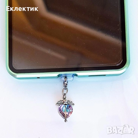 Силиконови протектори за смартфон с бижу висулки, снимка 5 - Фолия, протектори - 51539930