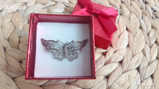 Сребърна брошка филигран/Сребърни пръстени