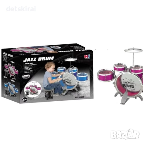 Барабани със стол Jazz Drums, снимка 2 - Музикални играчки - 52392490