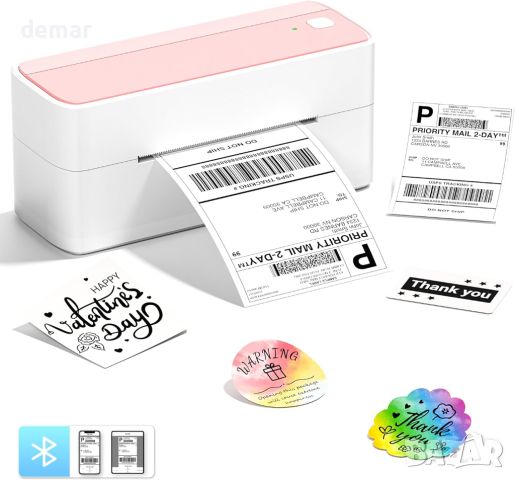 ItriAce 241BT Bluetooth термичен принтер, машина за печат на етикети за доставка, до 4×6 инча, снимка 2 - Принтери, копири, скенери - 45507732