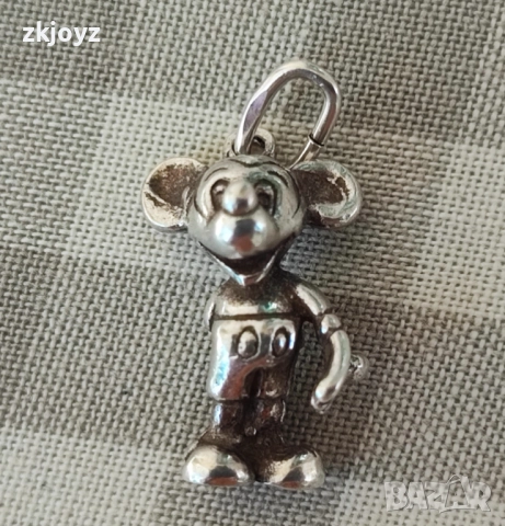 СРЕБЪРНА ВИСУЛКА  УОЛТ ДИСНИ  МИКИ МАУС  1.84 ГРАМА /ПРОБА 900