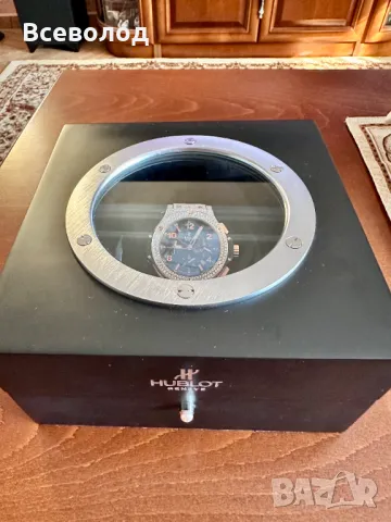 Hublot златен часовник с диаманти, снимка 3 - Мъжки - 18399412