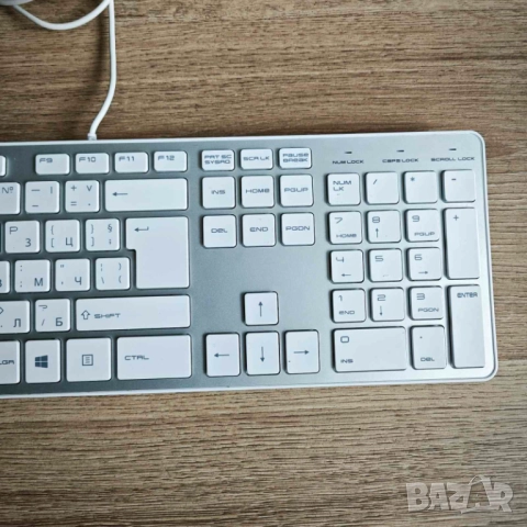 Клавиатура Hama ROSSANO - USB, бяла, с кирилица, снимка 5 - Клавиатури и мишки - 52360893