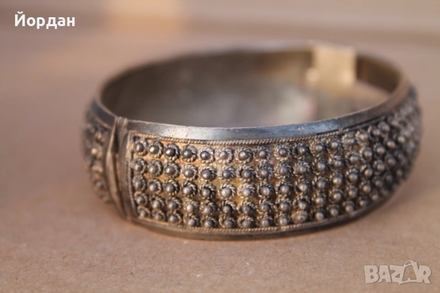 Дамска сребърна гривна , снимка 2 - Гривни - 53877488