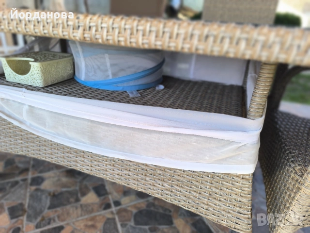 Градинска маса и столове имитация ратан, снимка 4 - Градински мебели, декорация  - 53829614