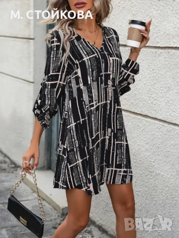 лятна рокля с V-образно деколте, снимка 3 - Рокли - 50761286