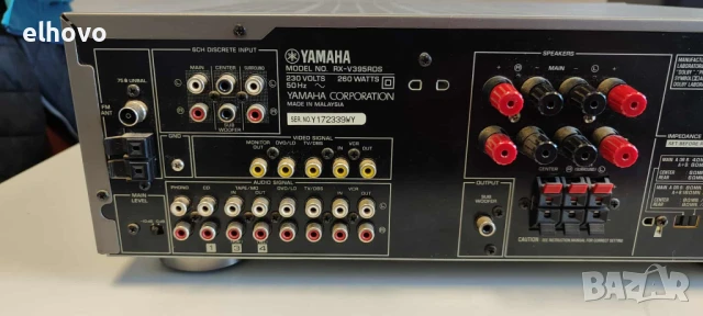 Ресивър Yamaha RX-V395RDS, снимка 5 - Ресийвъри, усилватели, смесителни пултове - 51430143