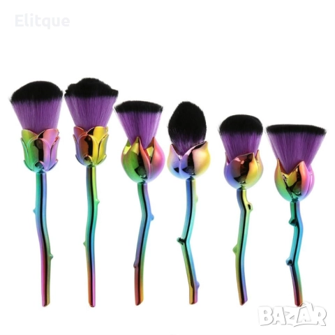 Шест броя четки за грим с форма на роза HZS44, снимка 10 - Други - 52830531