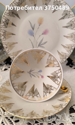 Троен сет за кафе , снимка 3 - Други ценни предмети - 53470120