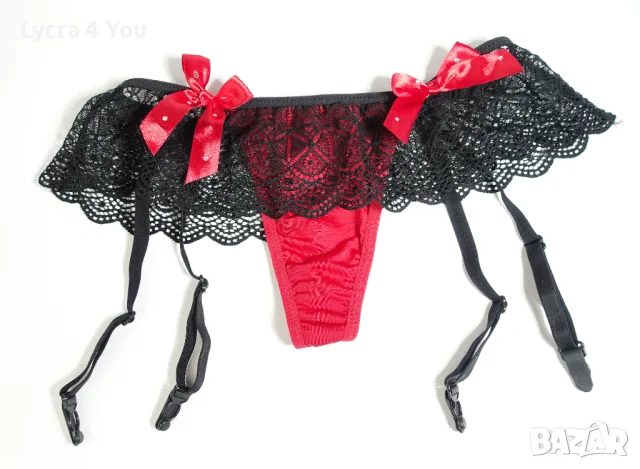 S/М дамска еротична прашка с вградени жартиери, снимка 11 - Бельо - 50039239