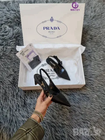 дамски обувки на ток и чанта prada milano, снимка 2 - Чанти - 46911717