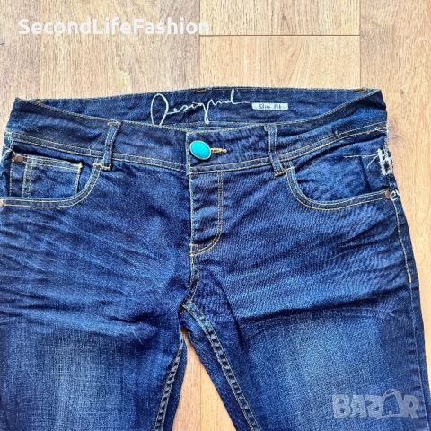 Desigual дамски сини дънки размер 42 , снимка 2 - Дънки - 53867994