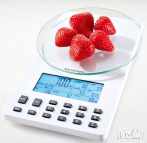 Кухненска везна Silver Crest Nutrition Scales - бяла, снимка 1 - Електронни везни - 46456256