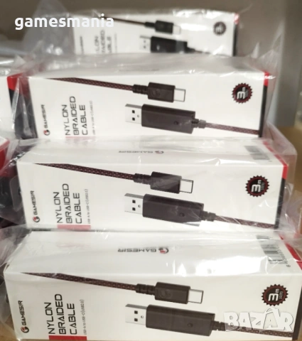 GameSir 3M USB Type-C / Data Transfer / Кабел/ White & Cyan/ Black & Red, снимка 2 - Аксесоари - 54067188