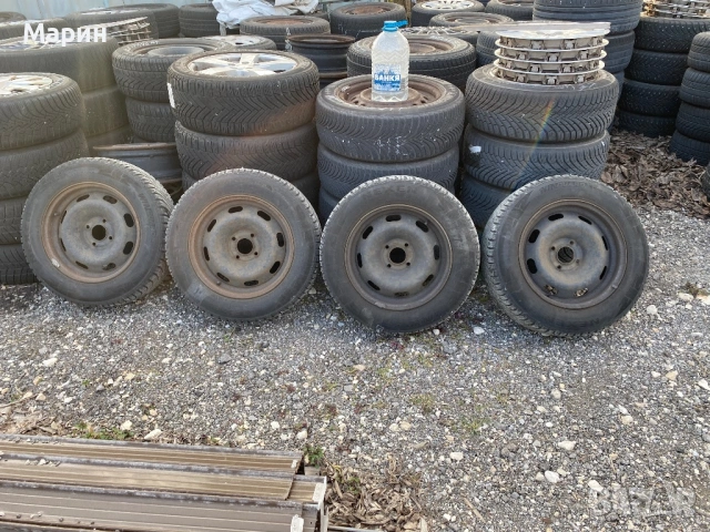 Джанти15 цола  със зимни гуми пежо 2008 