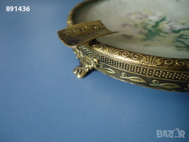 Стар красив месингов пепелник, снимка 2 - Други - 49631777