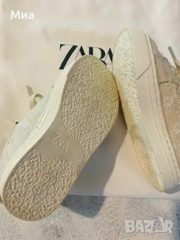 Памучни флорални сникърси Zara, снимка 6 - Детски маратонки - 49926911