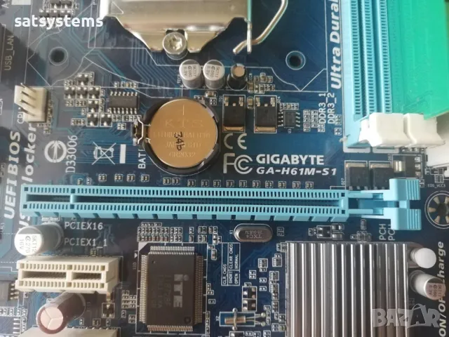 Дънна платка Gigabyte GA-H61M-S1 Socket LGA1155, снимка 4 - Дънни платки - 47981087