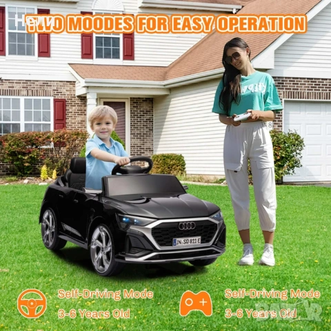 Акумулаторен джип AUDI SQ8 4X4 12V,MP3, меки гуми, снимка 7 - Други - 53221688