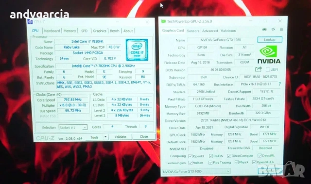 Dell Alienware 17 R4/Intel Core i7-7820HK/NVidia GTX 1080 8GB 200W/16GB RAM/512GB SSD/QHD IPS 120hz, снимка 12 - Лаптопи за игри - 53535131