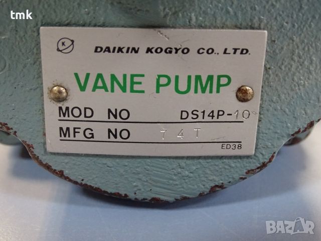 Хидравлична помпа DAIKIN DS14P-10 vane pump, снимка 6 - Резервни части за машини - 45336832