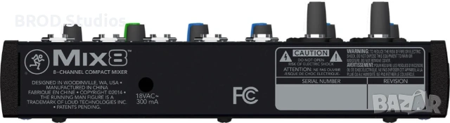 Mackie Mix8 Mixing Desk Смесителен пулт (смесител, миксер), снимка 3 - Ресийвъри, усилватели, смесителни пултове - 53998704