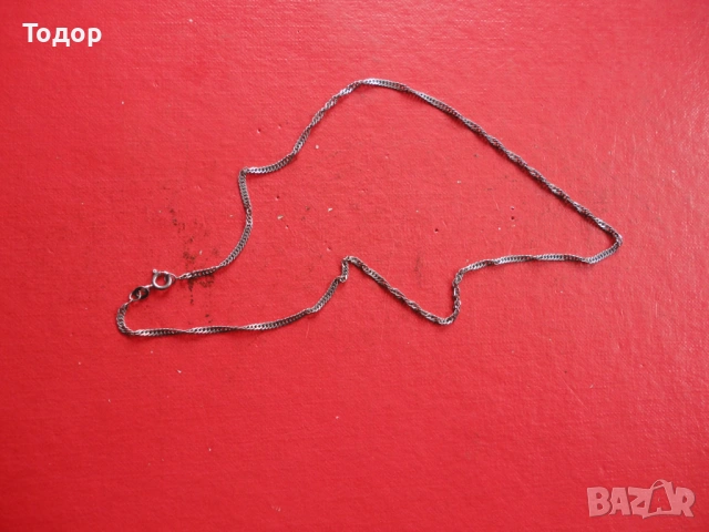 Сребърна верижка колие 925 а 45, снимка 7 - Колиета, медальони, синджири - 53323384
