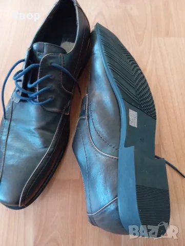 Оригинални мъжки обувки 46 номер с ток естествена кожа, снимка 3 - Официални обувки - 50149592