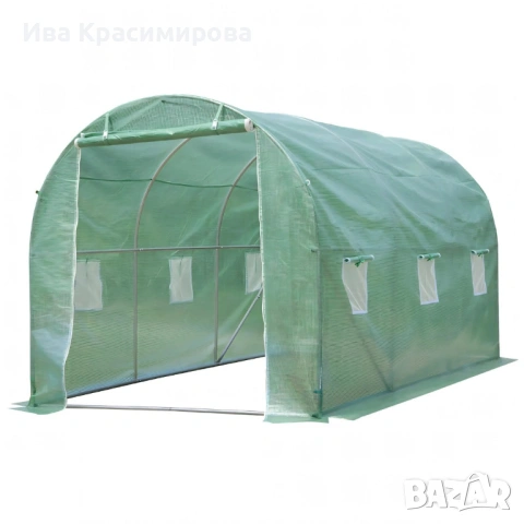 Резервно покривало за оранжерия 3×2×2м Армирано UV , с цип и прозорец, снимка 8 - Оранжерии - 53399752