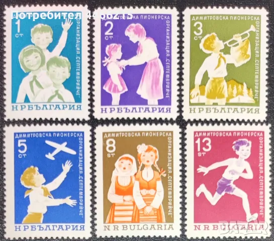 България, 1965 г. - пълна серия чисти марки, 5*6