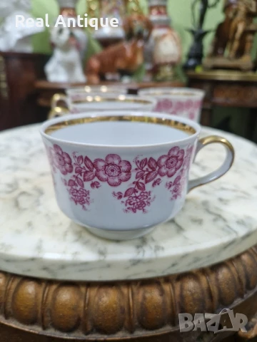 Антикварни 4 броя Руски съветски порцеланови чаши за чай, снимка 6 - Други ценни предмети - 51125996