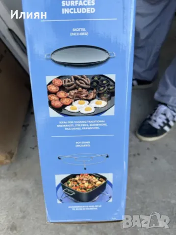 Тефлонова плоча котлон барбекю на газ за къмпинг, снимка 4 - Газови котлони - 49471922