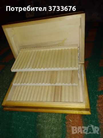 Дървена кутия за цигари.Шарнирно свързани три етаж за.подреждане на 50 цигари., снимка 3 - Декорация за дома - 46419787