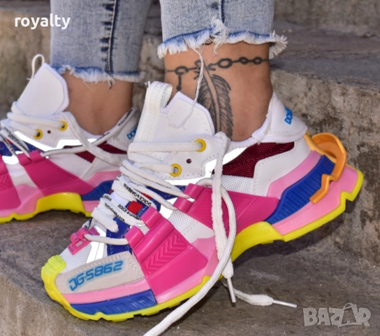 Дамски сникърси-Dolce&Gabbana- Цветни, снимка 2 - Маратонки - 51632242