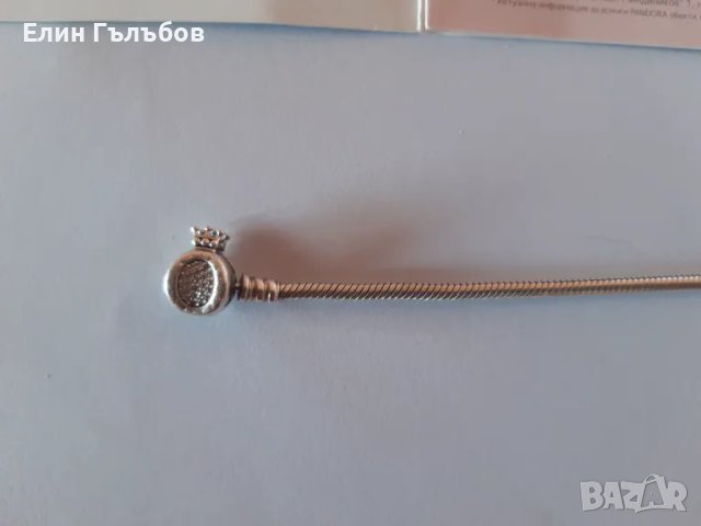 Гривна PANDORA, оригинална сребърна, снимка 3 - Гривни - 50299398