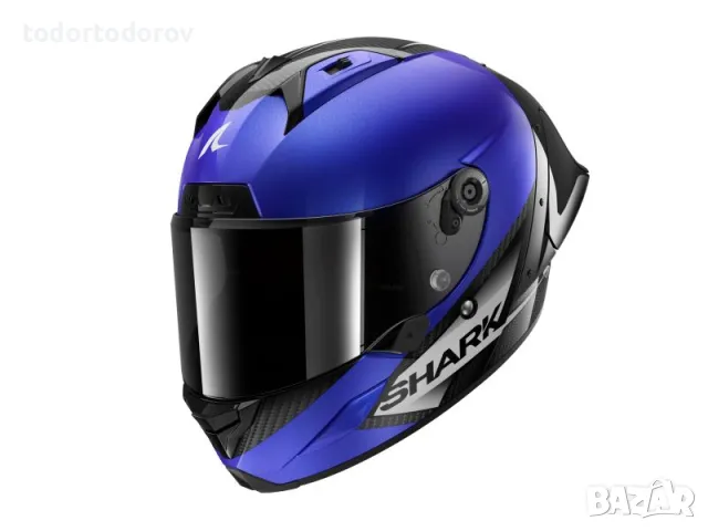 Мото Каска за мотор SHARK AERON GP BLANK SP BLUE Official FIM MotoGP, снимка 2 - Аксесоари и консумативи - 50381590