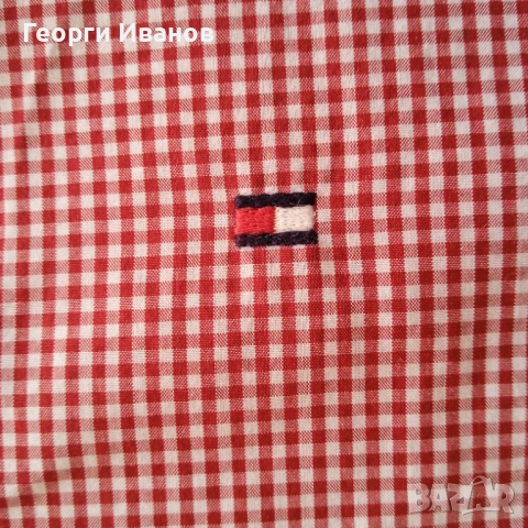 2за1 SPRING SALE TOMMY HILFIGER XL Plaid Shirt+V-Neck Sweater риза+топ пуловер КАТО НОВИ, снимка 6 - Ризи - 53708514