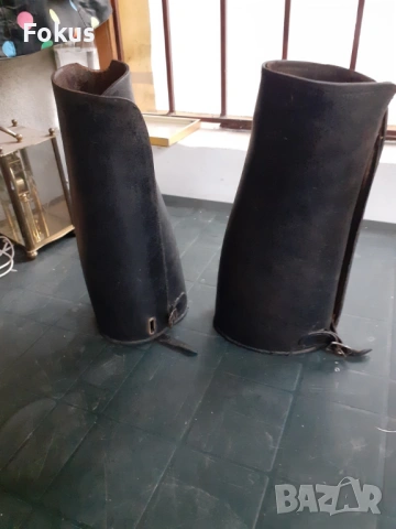 Стари царски кожени кавалерийски гети, гамаши, снимка 3 - Антикварни и старинни предмети - 53279557