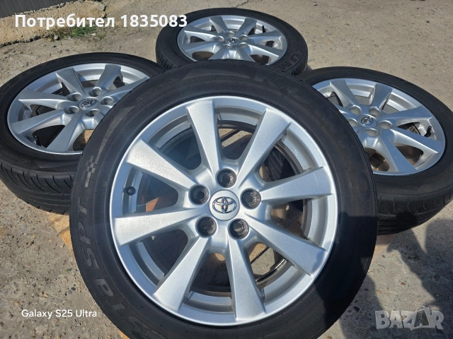 Лети джанти 17ки 5х114.3 Toyota + летни гуми 215/55/17 Kumho