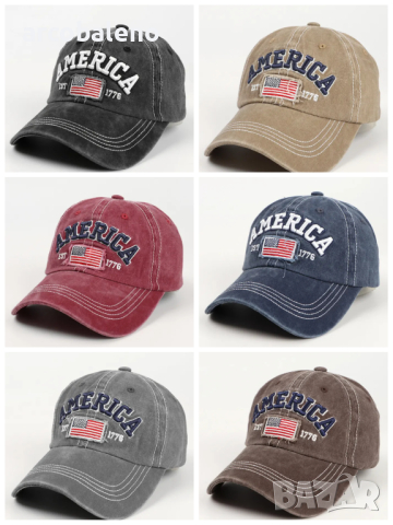 Дънкова бродирана бейзболна шапка за мъже и жени, 7цвята , снимка 1 - Шапки - 45064447