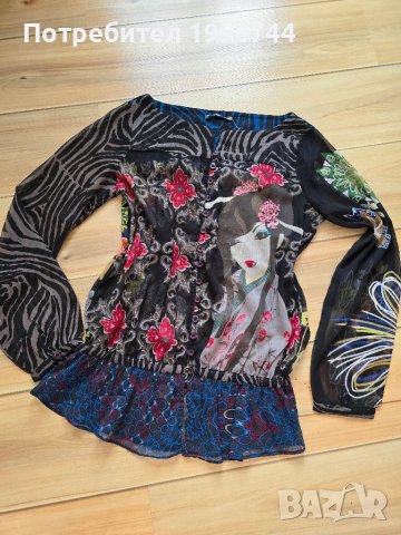 Desigual ефирна блузка М-Л, снимка 1 - Корсети, бюстиета, топове - 46473935