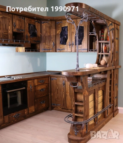 Кухя по индивидуален проект. Масив - орех, елша, бреза, череша, акация, смърч, чинар, бряст, дъб., снимка 10 - Кухни - 52476422