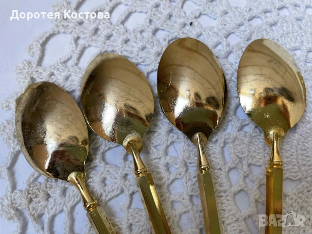 Красиви лъжички и вилички с цветя и пеперуди, закупени от Англия, 8 броя, снимка 8 - Антикварни и старинни предмети - 52110376